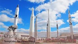  Presentation with rocket launch - PPT layouts with merritt-island-fl-feb-12 background and a coral colored foreground