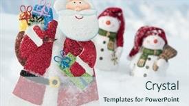  Presentation with snowman - Beautiful presentation featuring merry christmas - santa claus is backdrop and a  colored foreground