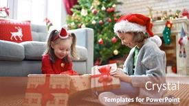  Presentation with christmas holidays - Amazing presentation design having merry-christmas-and-happy-holidays backdrop and a red colored foreground