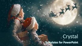  Presentation with christmas presents - Colorful presentation theme enhanced with merry-christmas-and-happy-holidays backdrop and a navy blue colored foreground