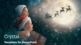  Presentation with merry christmas - Colorful slide deck enhanced with merry-christmas-and-happy-holidays backdrop and a ocean colored foreground