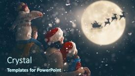  Presentation with merry christmas - Presentation theme with merry-christmas-and-happy-holidays background and a tawny brown colored foreground