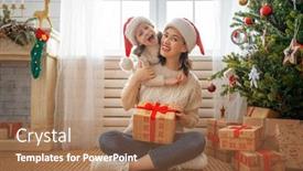  Presentation with merry christmas - Audience pleasing PPT layouts consisting of merry-christmas-and-happy-holidays backdrop and a coral colored foreground