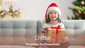  Presentation with child tree - Slide set consisting of merry-christmas-and-happy-holidays background and a coral colored foreground