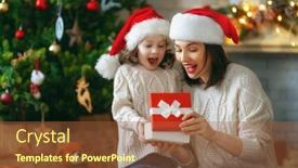  Presentation with merry christmas - Cool new PPT layouts with merry-christmas-and-happy-holidays backdrop and a tawny brown colored foreground