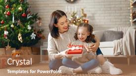  Presentation with loving mom - Amazing PPT layouts having merry-christmas-and-happy-holidays backdrop and a coral colored foreground