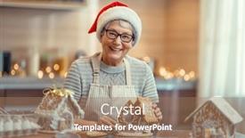  Presentation with christmas holiday gingerbread - Slide deck enhanced with merry-christmas-and-happy-holidays background and a coral colored foreground