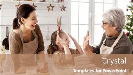  Presentation with merry christmas - Slides with merry-christmas-and-happy-holidays background and a coral colored foreground