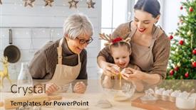  Presentation with grandma - Amazing theme having merry-christmas-and-happy-holidays backdrop and a coral colored foreground