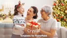  Presentation with loving mom - Amazing slide set having merry-christmas-and-happy-holidays backdrop and a coral colored foreground