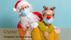  Presentation with 2019 - Slide set enhanced with merry-christmas-and-happy-holidays background and a gold colored foreground