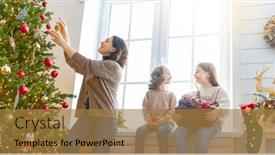  Presentation with loving mom - Cool new slide set with merry-christmas-and-happy-holidays backdrop and a gold colored foreground