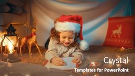  Presentation with child tree - Theme with merry-christmas-and-happy-holidays background and a tawny brown colored foreground