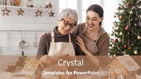  Presentation with christmas holiday gingerbread - Cool new slides with merry-christmas-and-happy-holidays backdrop and a coral colored foreground