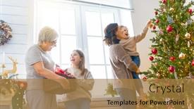  Presentation with loving mom - Amazing slide deck having merry-christmas-and-happy-holidays backdrop and a gold colored foreground