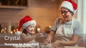  Presentation with food preparation - Audience pleasing PPT layouts consisting of merry-christmas-and-happy-holidays backdrop and a tawny brown colored foreground
