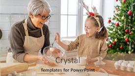  Presentation with food preparation - Theme having merry-christmas-and-happy-holidays background and a coral colored foreground