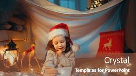  Presentation with child tree - Audience pleasing slides consisting of merry-christmas-and-happy-holidays backdrop and a tawny brown colored foreground