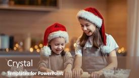  Presentation with food preparation - Audience pleasing slide set consisting of merry-christmas-and-happy-holidays backdrop and a violet colored foreground