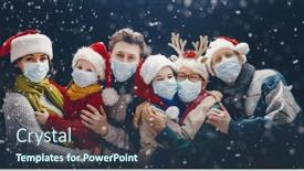  Presentation with christmas holidays - PPT theme enhanced with merry-christmas-and-happy-holidays background and a tawny brown colored foreground