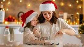  Presentation with food preparation - Presentation consisting of merry-christmas-and-happy-holidays background and a coral colored foreground