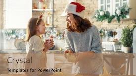  Presentation with food preparation - PPT theme enhanced with merry-christmas-and-happy-holidays background and a coral colored foreground