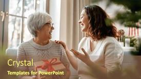  Presentation with merry christmas - Presentation having merry-christmas-and-happy-holidays and a coral colored foreground