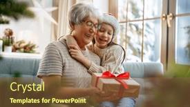  Presentation with merry christmas - Slide deck with merry-christmas-and-happy-holidays and a tawny brown colored foreground