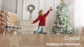  Presentation with merry christmas - Audience pleasing slides consisting of merry christmas and happy holidays backdrop and a coral colored foreground