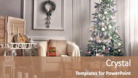  Presentation with christmas holidays - Slide deck with merry christmas and happy holidays background and a coral colored foreground