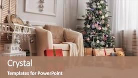  Presentation with merry christmas - Slide deck consisting of merry christmas and happy holidays background and a coral colored foreground