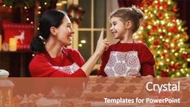  Presentation with christmas food - Presentation design having merry christmas and happy holidays background and a red colored foreground