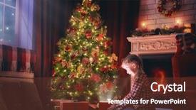  Presentation with merry christmas - Slide deck consisting of merry christmas and happy holidays background and a  colored foreground