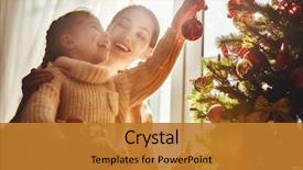  Presentation with decorate - Slide set featuring merry christmas and happy holidays background and a gold colored foreground