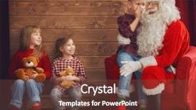  Presentation with merry christmas - Beautiful PPT theme featuring merry christmas and happy holidays backdrop and a tawny brown colored foreground