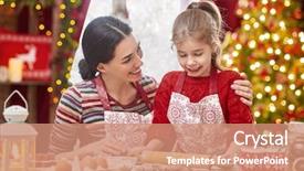  Presentation with merry christmas - Presentation theme enhanced with merry christmas and happy holidays background and a coral colored foreground