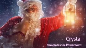  Presentation with merry christmas - PPT theme enhanced with merry christmas and happy holidays background and a tawny brown colored foreground