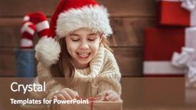  Presentation with merru christmas - PPT layouts consisting of merry christmas and happy holidays background and a tawny brown colored foreground