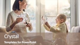  Presentation with paper making - PPT layouts having merry christmas and happy holidays background and a coral colored foreground