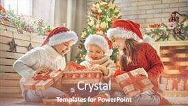  Presentation with family tree - Presentation design with merry christmas and happy holidays background and a coral colored foreground