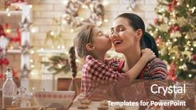  Presentation with merry christmas - Audience pleasing slide set consisting of merry christmas and happy holidays backdrop and a tawny brown colored foreground