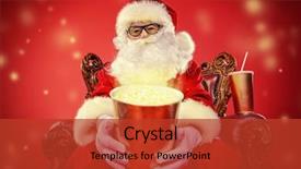  Presentation with merry christmas and new year - Cool new slides with merry christmas and happy new backdrop and a red colored foreground