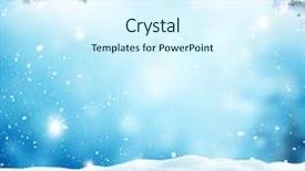  Presentation with new year card - Presentation theme with merry christmas and happy new background and a sky blue colored foreground