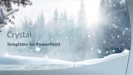  Presentation with winter landscape winter tree - Slides having merry-christmas-and-happy-new background and a lemonade colored foreground