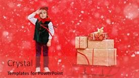  Presentation with christmas elf - Theme enhanced with merry-christmas-and-happy-new background and a red colored foreground