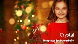  Presentation with sparkle - Audience pleasing presentation design consisting of merry-christmas-and-happy-new backdrop and a crimson colored foreground