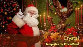  Presentation with happy new year - PPT layouts with merry-christmas-and-happy-new background and a tawny brown colored foreground