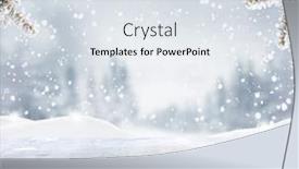  Presentation with winter landscape winter tree - Slides having merry-christmas-and-happy-new background and a sky blue colored foreground