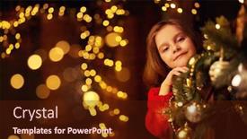  Presentation with christmas magic - Audience pleasing slide deck consisting of merry-christmas-and-happy-new backdrop and a tawny brown colored foreground