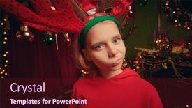  Presentation with deer - Slide set consisting of merry-christmas-and-happy-new background and a tawny brown colored foreground